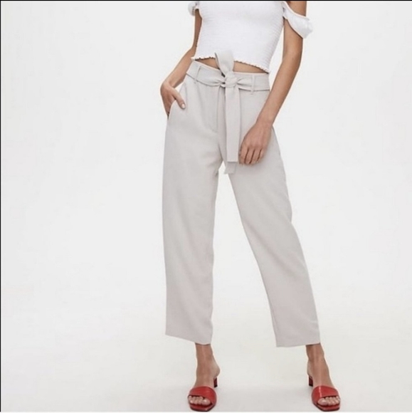 Wilfred Pants - Wilfred Tie-Front Pant | Light Grey